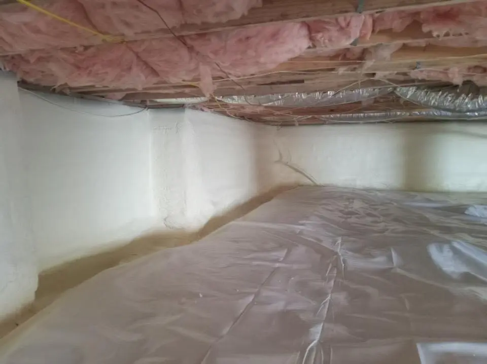 Crawl space encapsulation with closed-cell spray foam for Attic Insulation in Shreveport